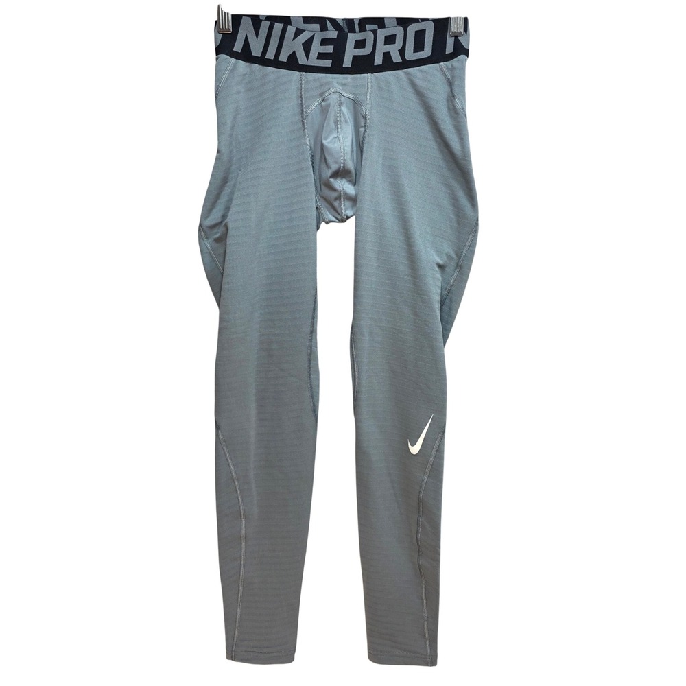 Nike Pro Dri Fit Compression Tights Leggings Mens S Grey Black Athletic‎ Sports